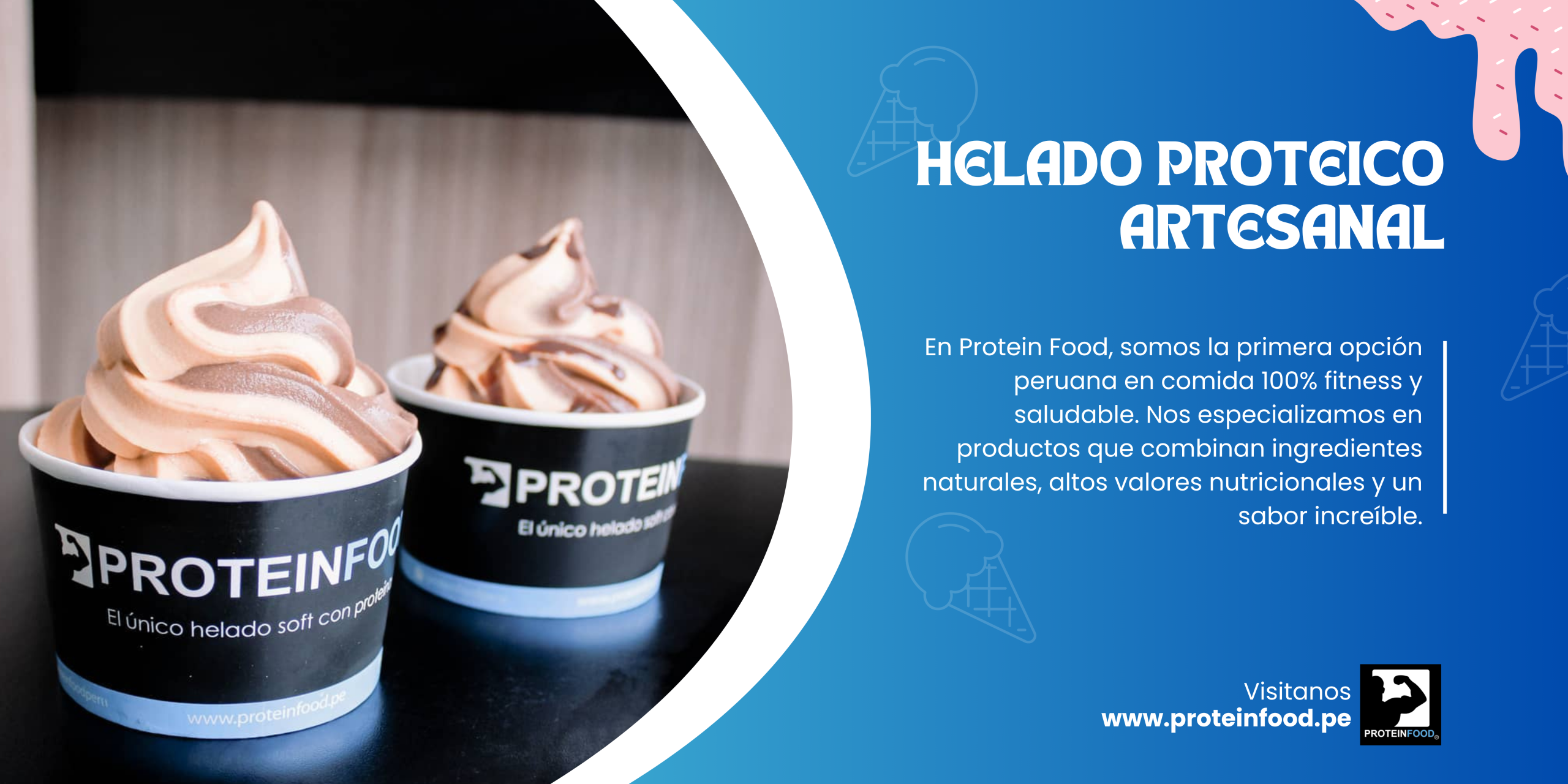 Helado proteico artesanal de ProteinFood